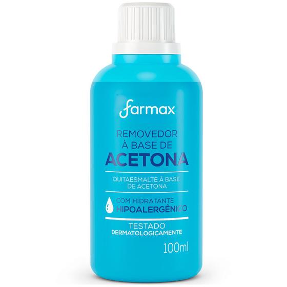 Imagem de Removedor de Esmalte Farmax 100ml com Acetona (contém Hidratante Hipoalergênico)