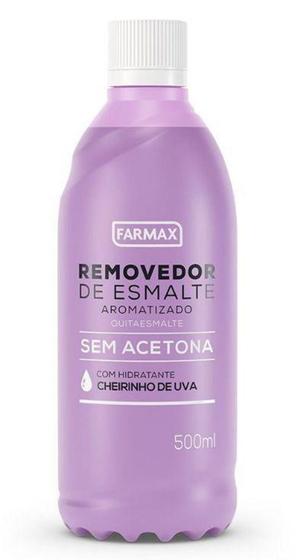 Imagem de Removedor de Esmalte Sem Acetona uva Farmax 500 ml