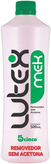 Imagem de Removedor De Esmaltes 5cinco Lutex Mek 500ml Profissional SEM ACETONA