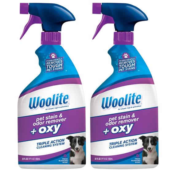 Imagem de Removedor de manchas e odores Bissell Woolite Pet Plus Oxy 650 ml (x2)