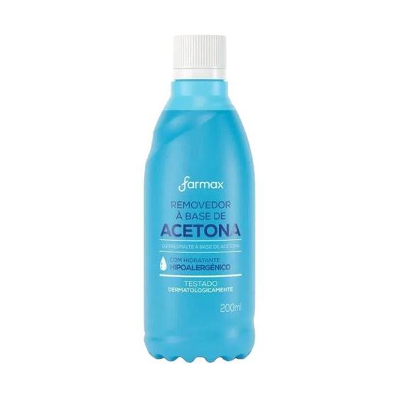 Imagem de Removedor Esmalte Acetona Hidratante Farmax 200ml KIT C/2 UN