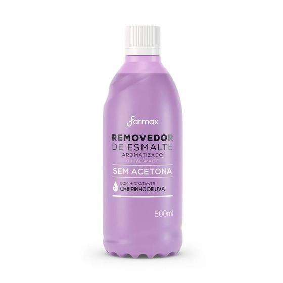 Imagem de Removedor Esmalte Farmax Sem Acetona Uva 500ml