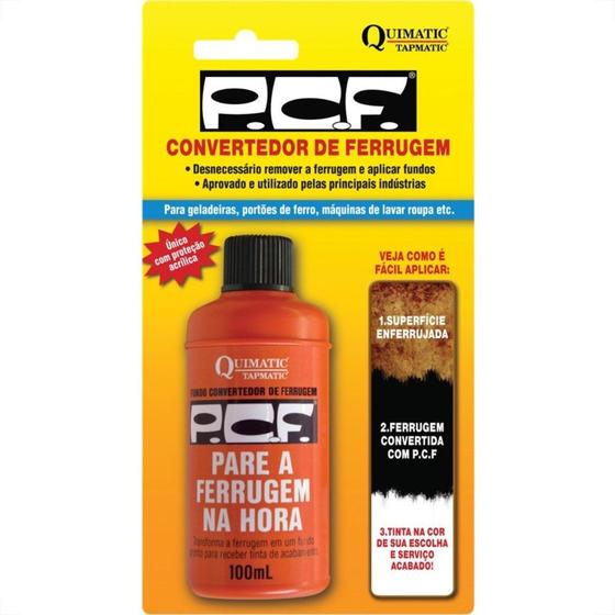 Imagem de Removedor Neutralizador Convertedor. Ferrugem Primer Pcf   100Ml Dd1