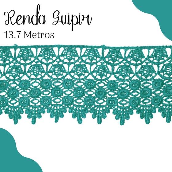 Imagem de Renda Guipír Verde Médio - Rolo Com 13,7 Metros - Chl185 - Nybc