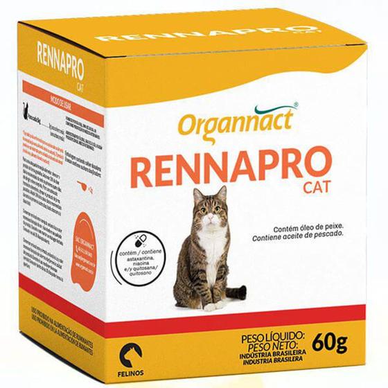 Imagem de Rennapro Cat Suplemento Vitamínico para Gatos Organnact 60g