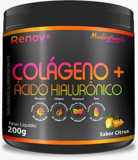 Imagem de Renov+ Suplemento Colágeno + Ácido Hialurônico. Citrus 200G