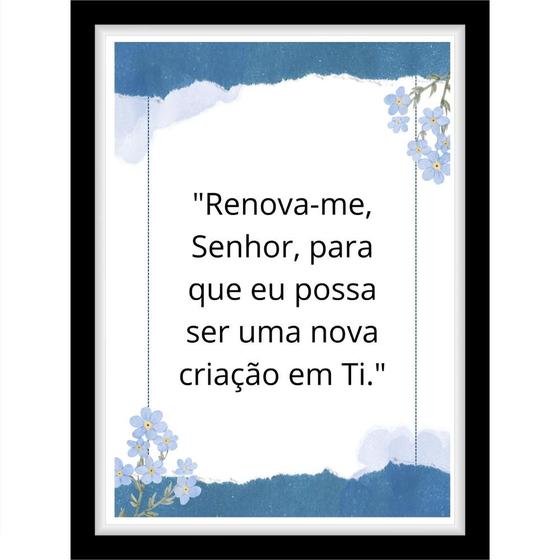 Imagem de "Renova-me Senhor"A Fé em Sua Parede Quadro Decorativo