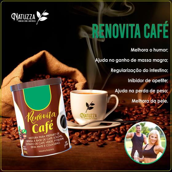 Imagem de Renovita café verde solúvel com colágeno e psyllium