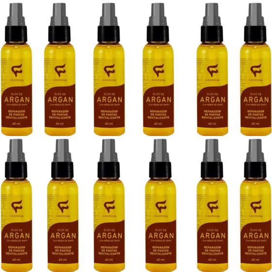 Imagem de Reparador de Pontas Fashion Argan com Monoi do Tahiti Frasco 60ml Kit 12 Unidades