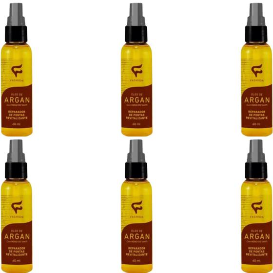 Imagem de Reparador de Pontas Fashion Argan com Monoi do Tahiti Frasco 60ml Kit 6 Unidades