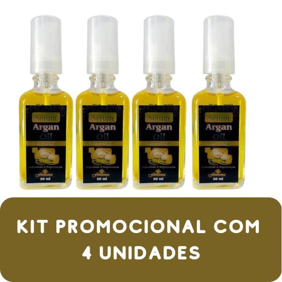 Imagem de Reparador de Pontas Floressence Óleo de Argan Frasco 50ml Kit Promocional 4 Unidades