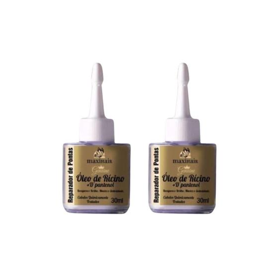 Imagem de Reparador De Pontas Maxihair 30Ml Oleo De Ricino+Dpantol-2Un