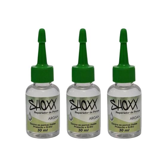 Imagem de Reparador De Pontas Shoxx Argan 30Ml - Kit Com 3Un