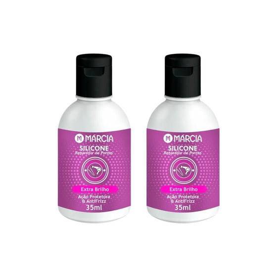 Imagem de Reparador De Pontas Silicone 35Ml Marcia Extra Brilho - 2Un