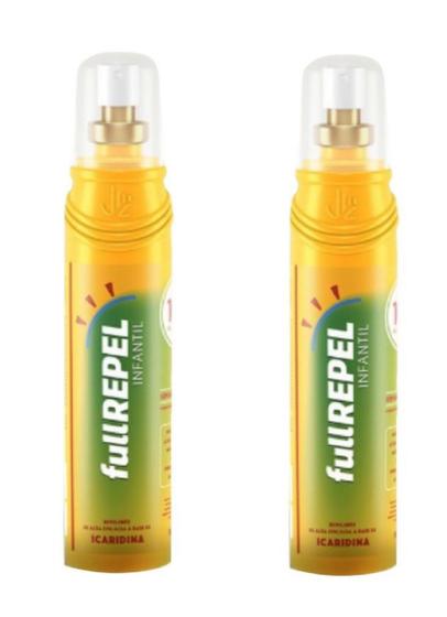 Imagem de Repelente Com Icaridina Infantil Spray FullRepel Kit 2un.