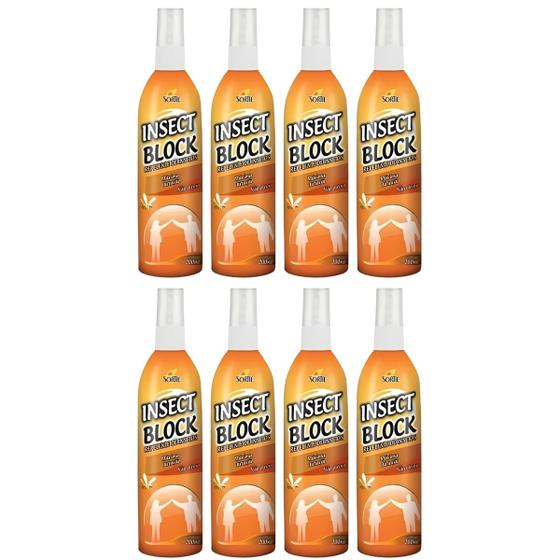 Imagem de Repelente De Insetos Mosquitos Dengue Insect Block 200ml 8un