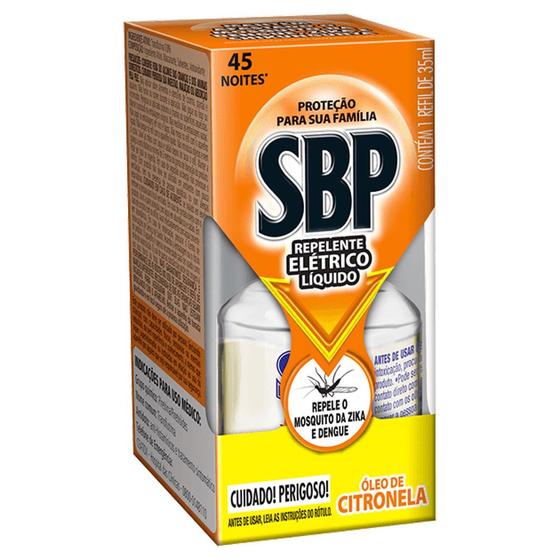 Imagem de Repelente Elétrico Líquido com Óleo de Citronela 45 Noites SBP 35ml