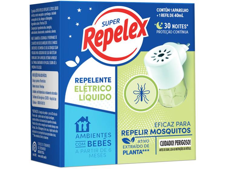 Imagem de Repelente Elétrico Líquido Repelex Super 40ml 30 Noites