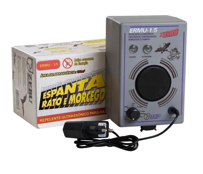 Repelente Eletrônico Zebu Espanta Rato E Morcego Ermu 1/5 Turbo Bivolt Menor preço em Repelente Eletrônico Zebu Espanta Rato E Morcego Ermu 1/5 Turbo Bivolt