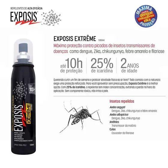 Imagem de Repelente Exposis Sem Perfume Com Icaridina Spray 100ml