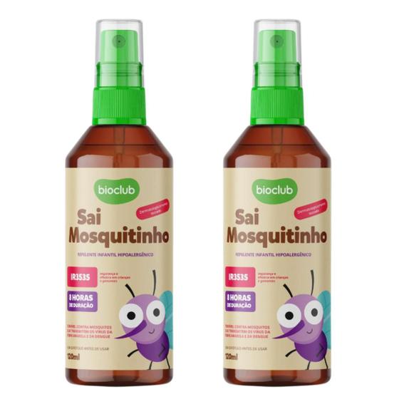 Imagem de Repelente Infantil Sai Mosquitnho 120ml Kit 2 Unid  Age contra mosquito da dengue