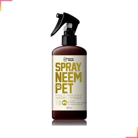 Imagem de Repelente narural spray neem pet para cães e gatos 180ml