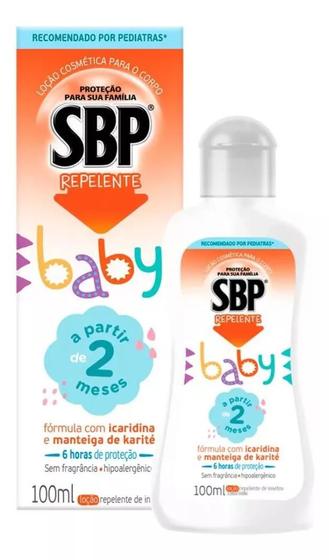 Imagem de Repelente SBP Baby Hipoalergênico com Icaridina Sem Fragrância 100ml