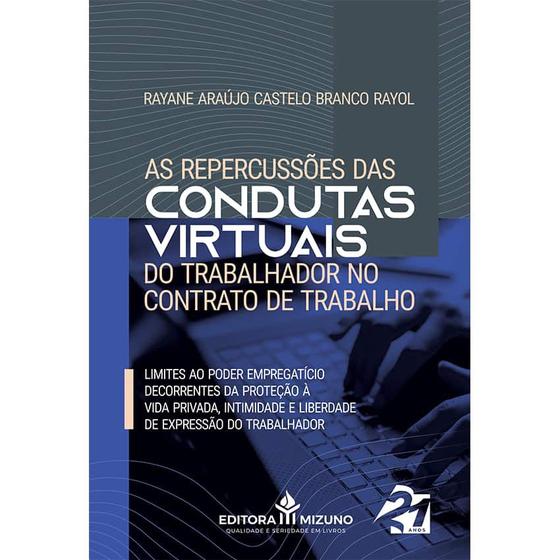 Imagem de Repercussões das Condutas Virtuais do Trabalhador no Contrato de Trabalho, As - Editora Mizuno