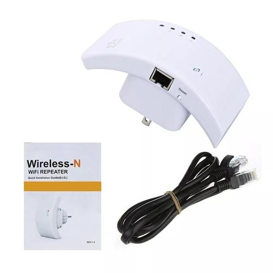 Imagem de Repetidor Amplificador Melhora Sinal Wifi 300mbps Botao Wps