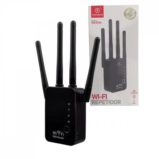 Imagem de Repetidor de Sinal Wireless 2.4Ghz com 4 Antenas Kapbom KA-X333