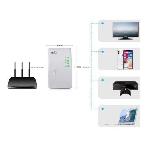 Imagem de Repetidor de Wifi 300Mbps Sem Fio N 802.11 AP/Roteador/Extensor de Sinal/Melhora o Alcance Oferta  Repetidor Extensor T90 300mb Wifi