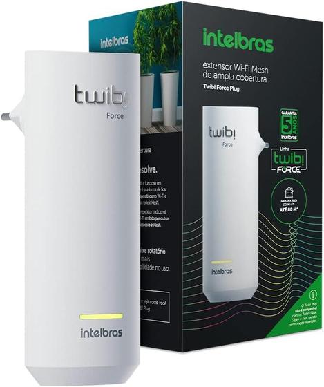 Imagem de Repetidor Extensor Expansor Roteador Wifi Wireless Intelbras Twibi Force Plug Bivolt Dual Band