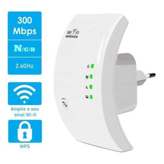 Repetidor Sinal Wifi Amplificador Expansor 300mbps Botão Wps Menor preço em Repetidor Sinal Wifi Amplificador Expansor 300mbps Botão Wps