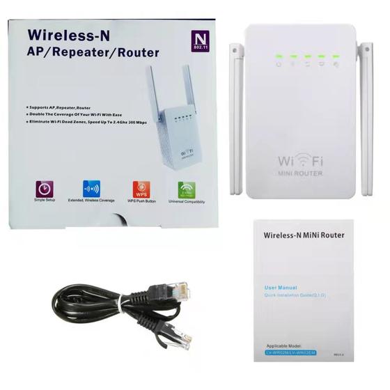 Imagem de Repetidor Sinal Wifi Wireless Roteador 2 Antenas 1200mbps Bivolt