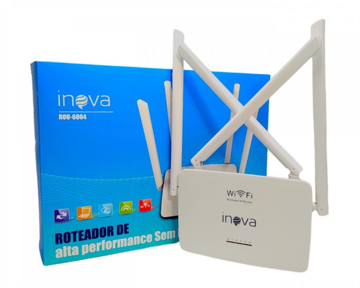 Imagem de Repetidor Wi-fi 4x5 Dbi Alcance Até 50m Sinal Com 4 Antenas Roteador
