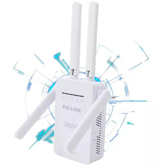 Imagem de Repetidor Wi-Fi Roteador Wireless 2800M 4 Antenas Envio Já