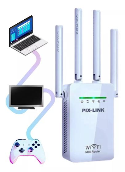 Repetidor Wifi 2800m 4 Antenas Amplificador Sinal Roteador Menor preço em Repetidor Wifi 2800m 4 Antenas Amplificador Sinal Roteador