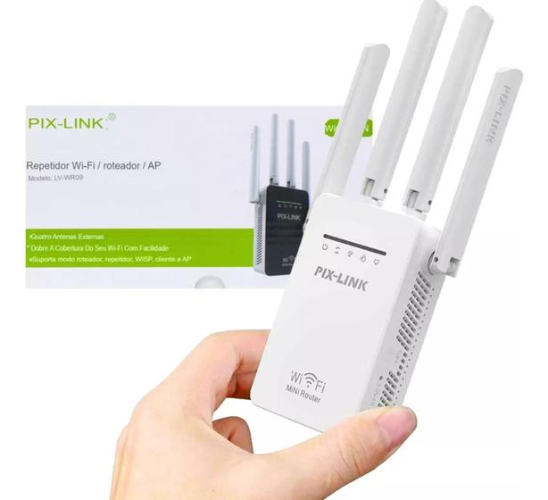 Imagem de Repetidor Wifi Amplificador Longo Alcance Extensor De Sinal - Amplie Sua Conexão Wi-Fi com o PIX-LINK 2800m