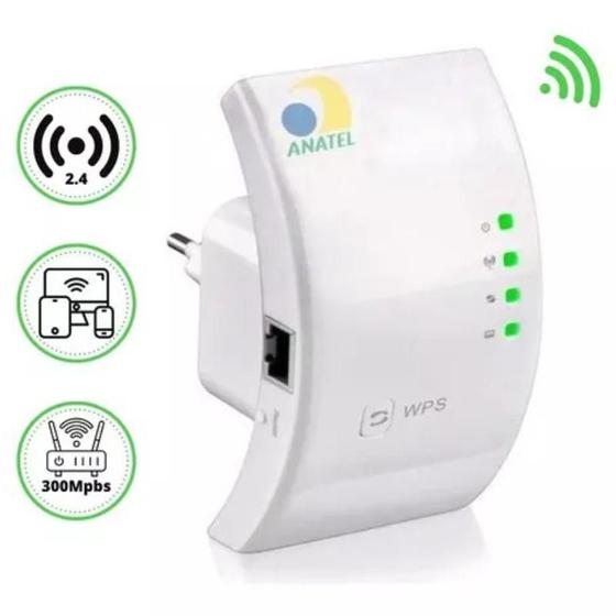 Imagem de Replicador Wifi Sinal Wireless Amplificador Extensor Potente Cor Branco Voltagem Bivolt