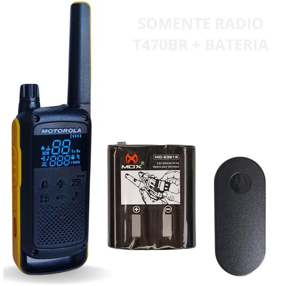 Imagem de Reposição Rádio Comunicador T470 Com Bateria Ciber e Clip