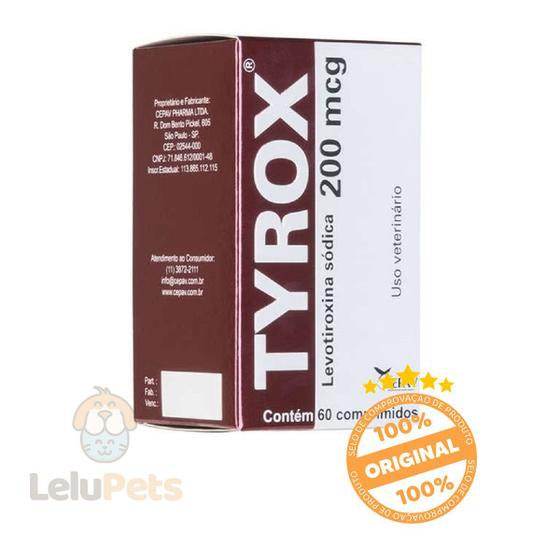 Imagem de Repositor Hormonal para Cachorro Cepav Tyrox 200mg 60 Comp