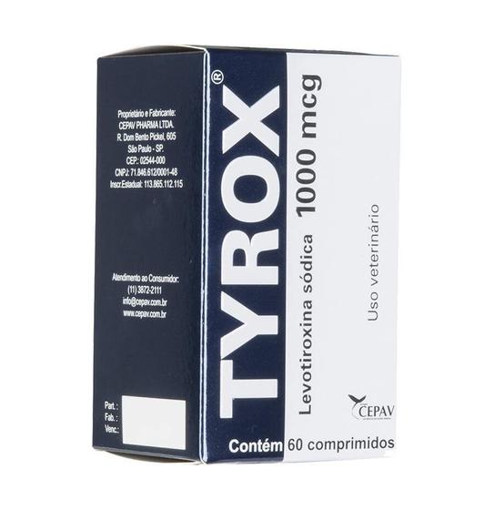 Imagem de Repositor Hormonal Tyrox Cepav 1000mcg - 60 comprimidos