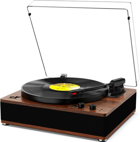 Imagem de Reprodutor de discos DANFI AUDIO DF Vintage Bluetooth Walnut