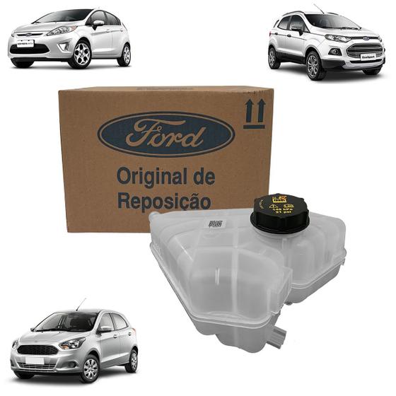 Imagem de Reservatório Água Radiador Com Tampa New Fiesta Ka+ Novo Ka  Ecosport Original Ford