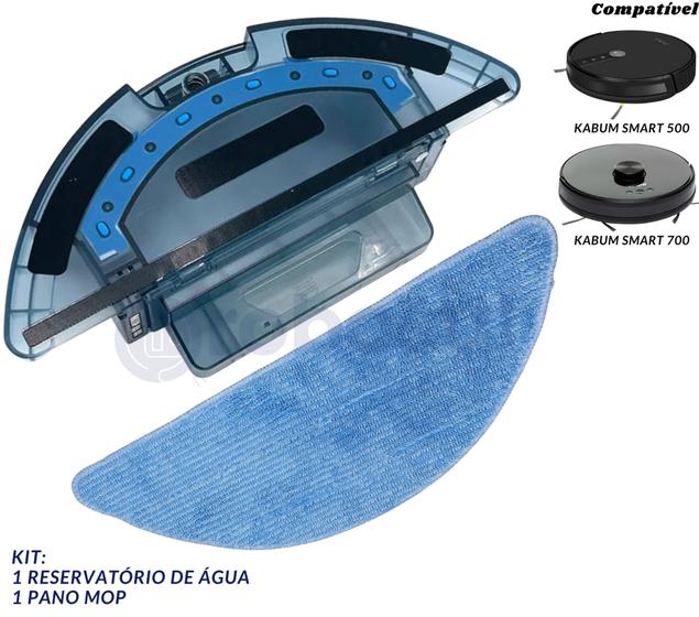 Reservatório de água com pano mop Para Robô Aspirador Kabum Smart 500 e Smart 700 Menor preço em Reservatório de água com pano mop Para Robô Aspirador Kabum Smart 500 e Smart 700