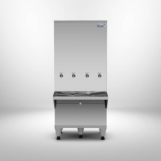 Imagem de Resfriador de agua industrial 200litros 04 inox 04 troneira 220v