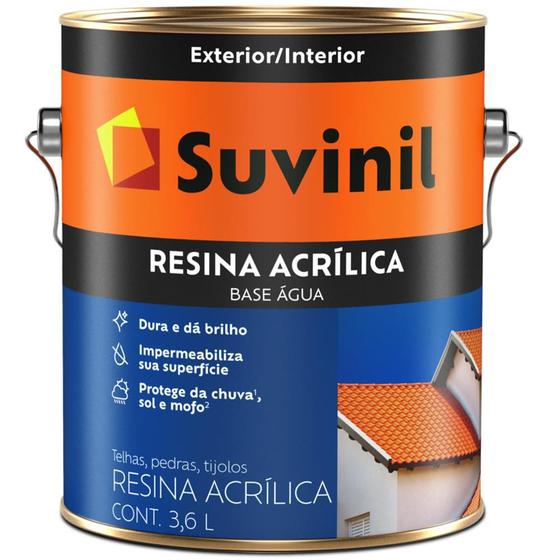 Imagem de Resina Acrílica a Base D' Água 3,6 Litros Incolor - 50217509 - SUVINIL