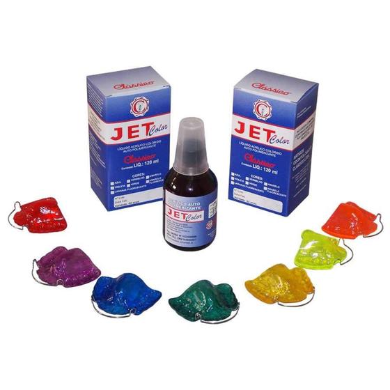 Imagem de Resina Acrílica Autopolimerizante Jet Colorida Líquido 120ml