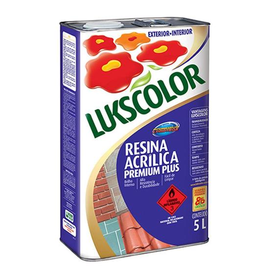 Imagem de Resina Acrílica Incolor Premium Plus 5L- Lukscolor