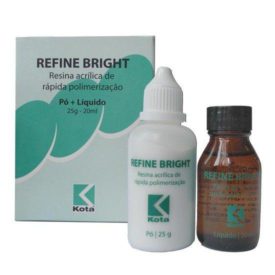 Imagem de Resina Acrílica Refine Bright Kit Com Pó E Líquida A3 Kota
